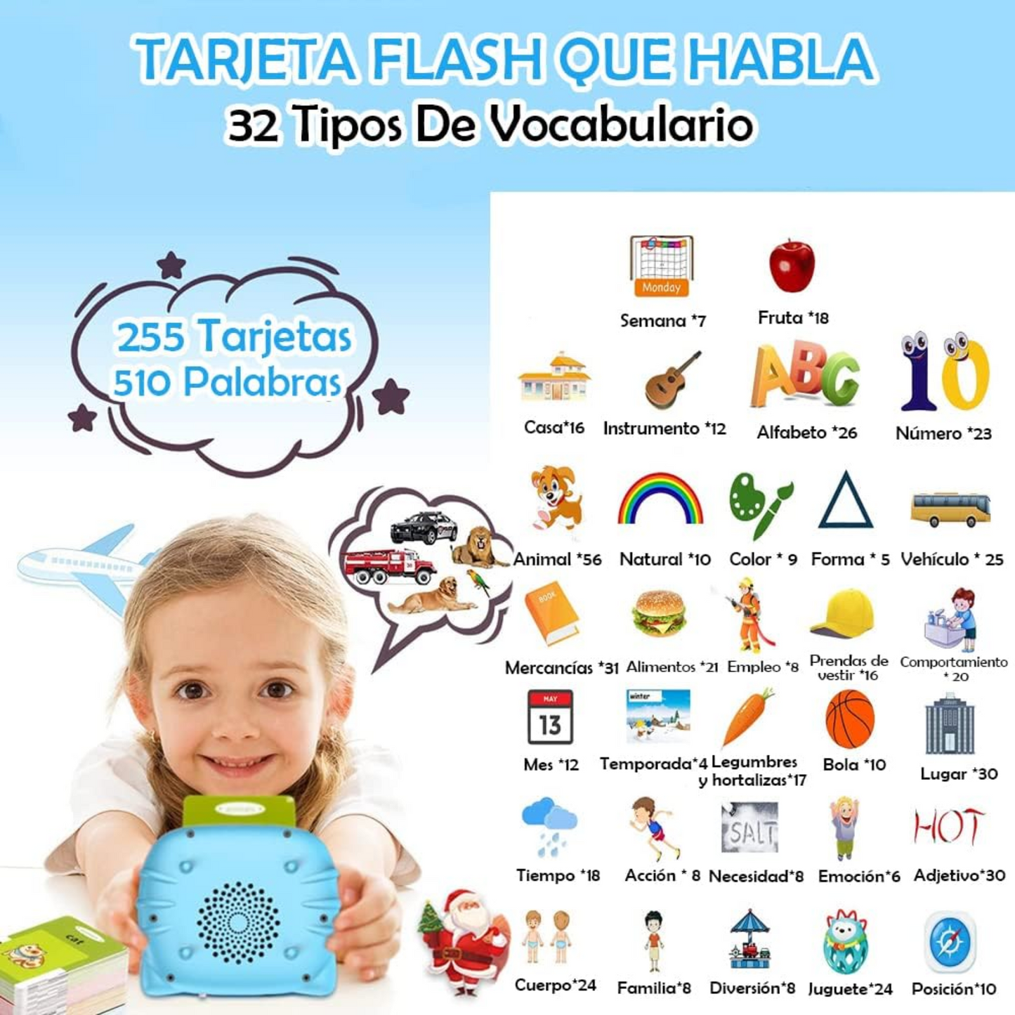 Juguete Aprendizaje Español inglés para Niños