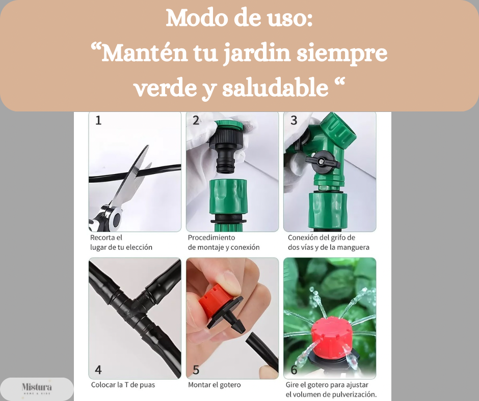 Kit Riego VerdeVivo- Riego inteligente para cuidar tus plantas y el planeta