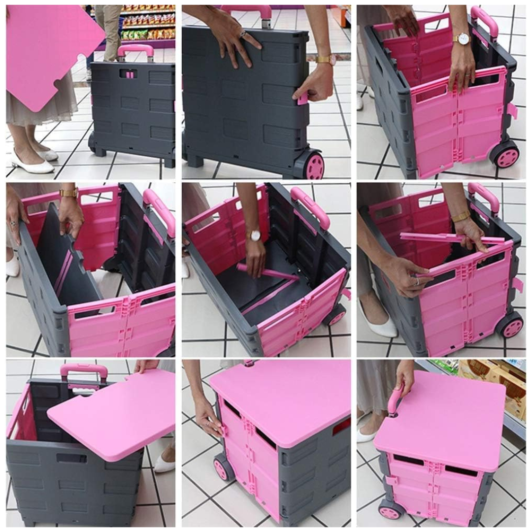 Carrito Plegable Rosa