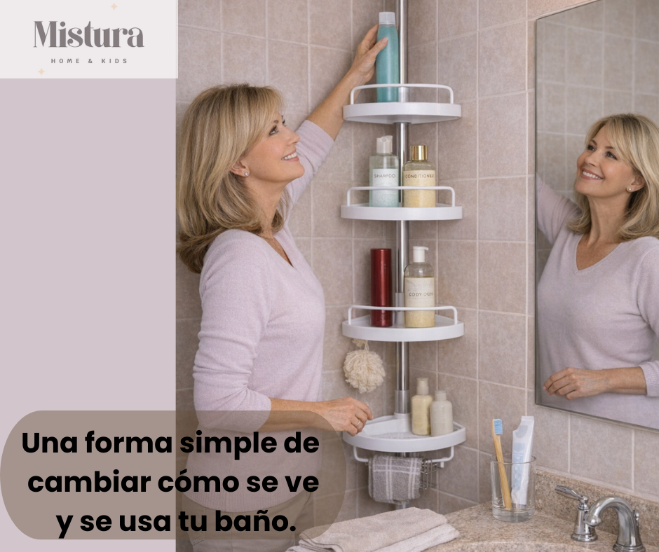 Organizador Smart - Organiza tu baño y aprovecha cada esquina sin ocupar espacio extra 🚿✨
