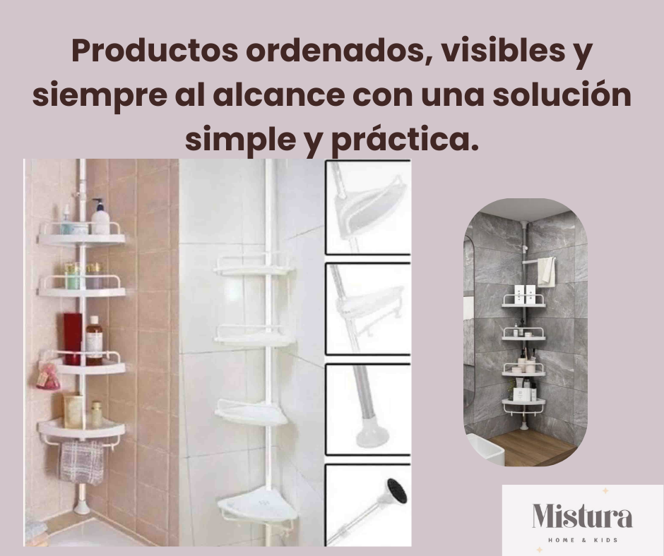 Organizador Smart - Organiza tu baño y aprovecha cada esquina sin ocupar espacio extra 🚿✨