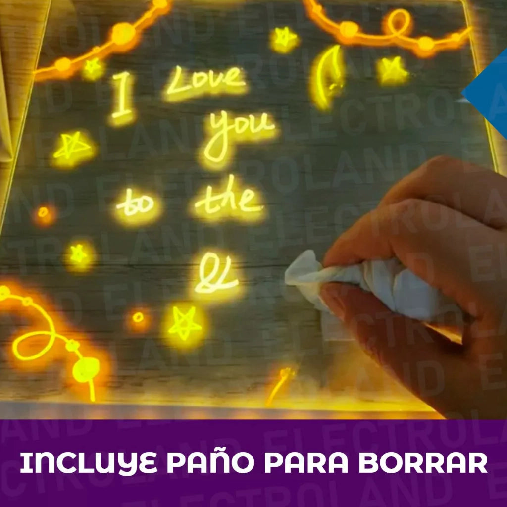Pizarra Lámpara LED Acrílica