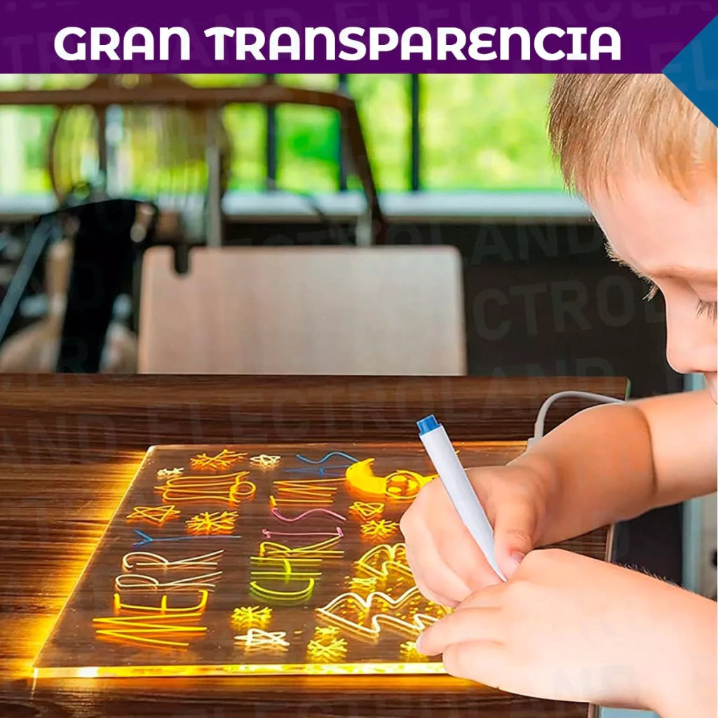 Pizarra Lámpara LED Acrílica