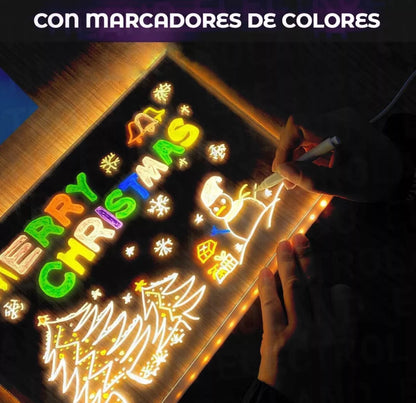 Pizarra Lámpara LED Acrílica