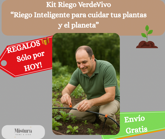 Kit Riego VerdeVivo- Riego inteligente para cuidar tus plantas y el planeta