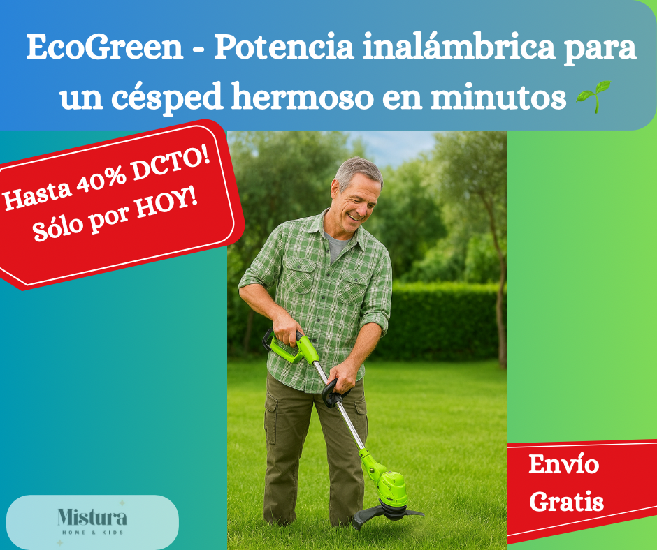 EcoGreen - Potencia inalámbrica para un césped hermoso en minutos 🌱🍃