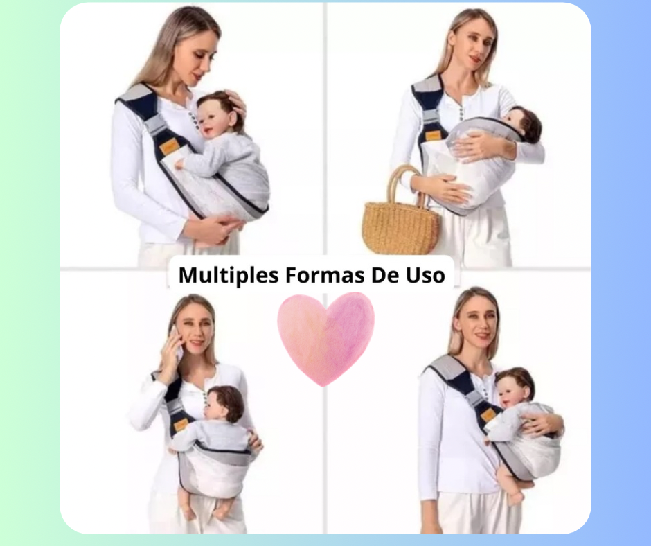 Porta Flex Bebé -Ajustable y Ergonómico💕 - Mejora la postura y alivia tus brazos ✨