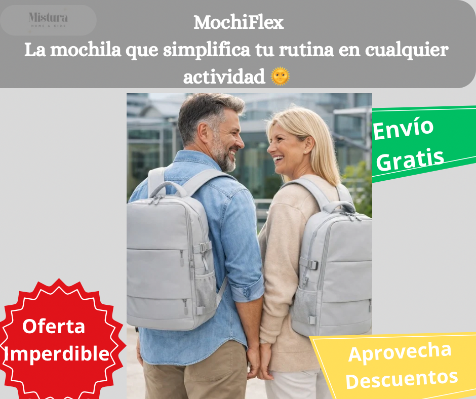 MochiFlex 😎- La mochila que simplifica tu rutina en cualquier actividad 🌞🚌🌊🚀🌅