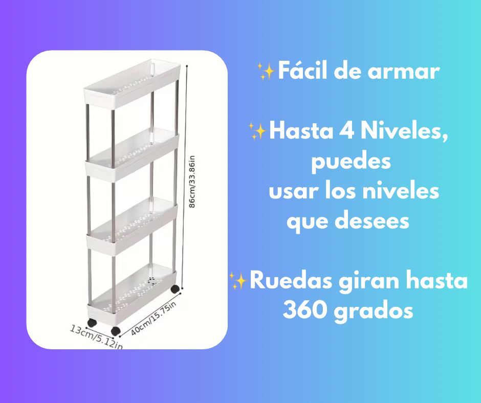 Carrito Ordena Check -  Aprovecha cada rincón de tu casa ✨💡👏