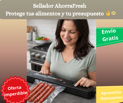 Sellador AhorraFresh – Protege tus alimentos y tu presupuesto 👌💵
