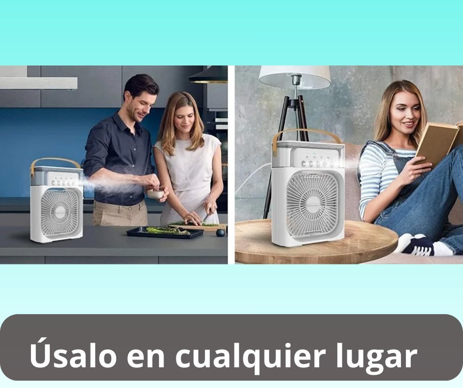Ventilador Aqua Pro –Aire Más Fresco y Confortable Al Instante 🧊💧😊