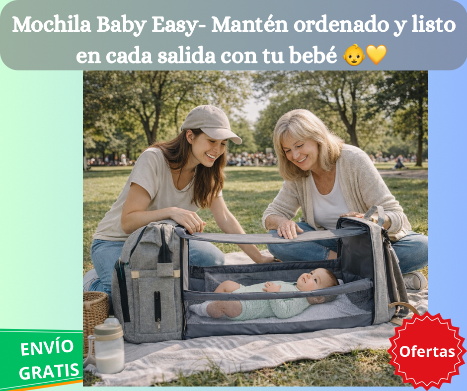 Mochila Baby Easy- Mantén ordenado y listo en cada salida con tu bebé 👶💙