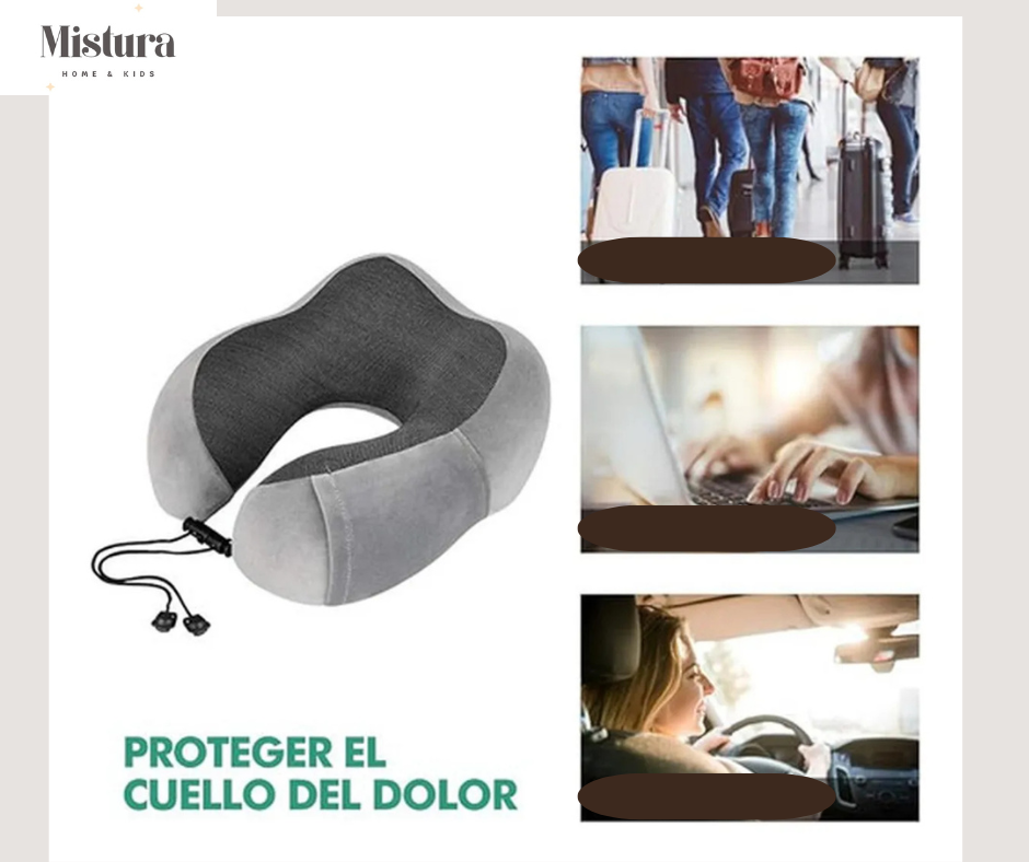 Almohada Cervical Color Gris  😊✨