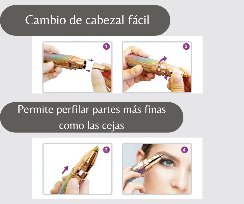 Depiladora Glow – Suavidad instantánea en tu rostro 💆‍♀️✨