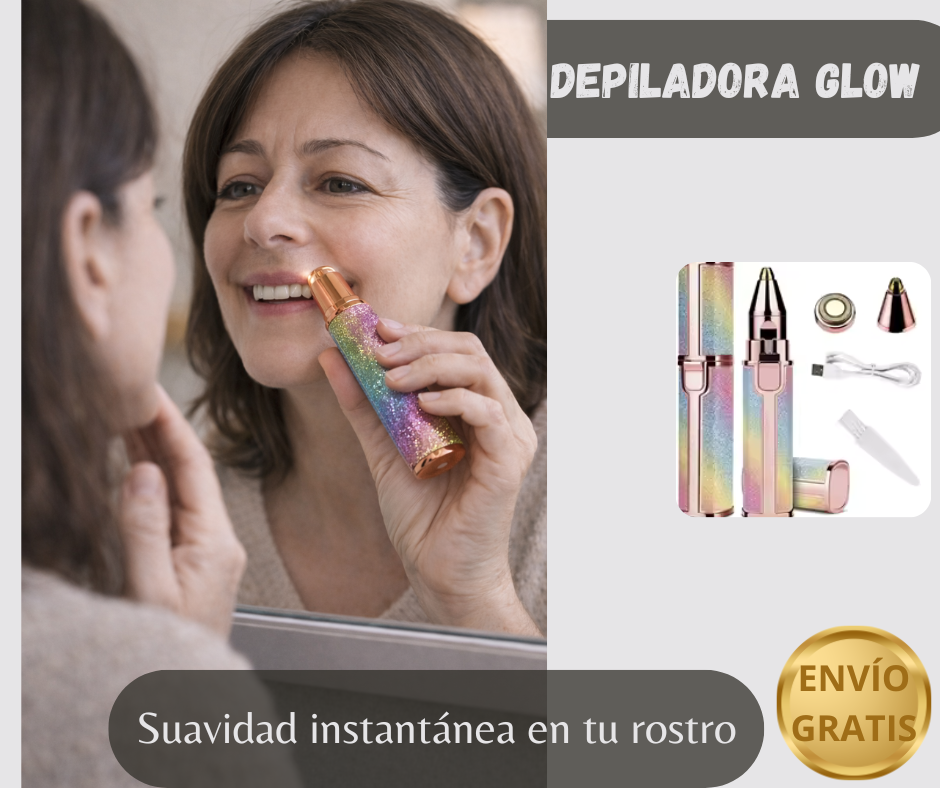 Depiladora Glow – Suavidad instantánea en tu rostro 💆‍♀️✨