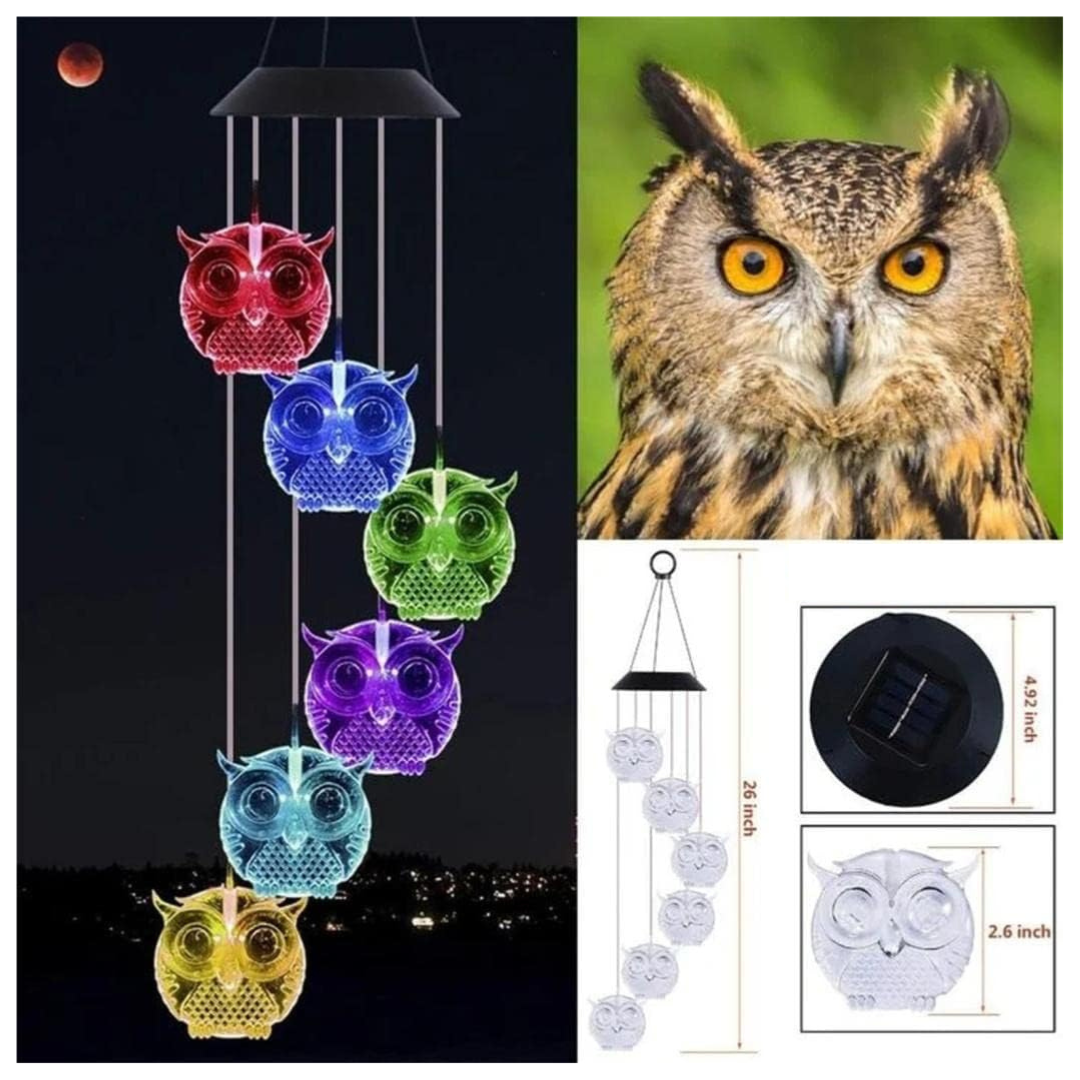 Campanillas de Viento de Búho LED