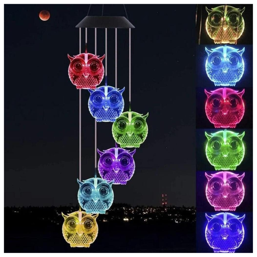 Campanillas de Viento de Búho LED