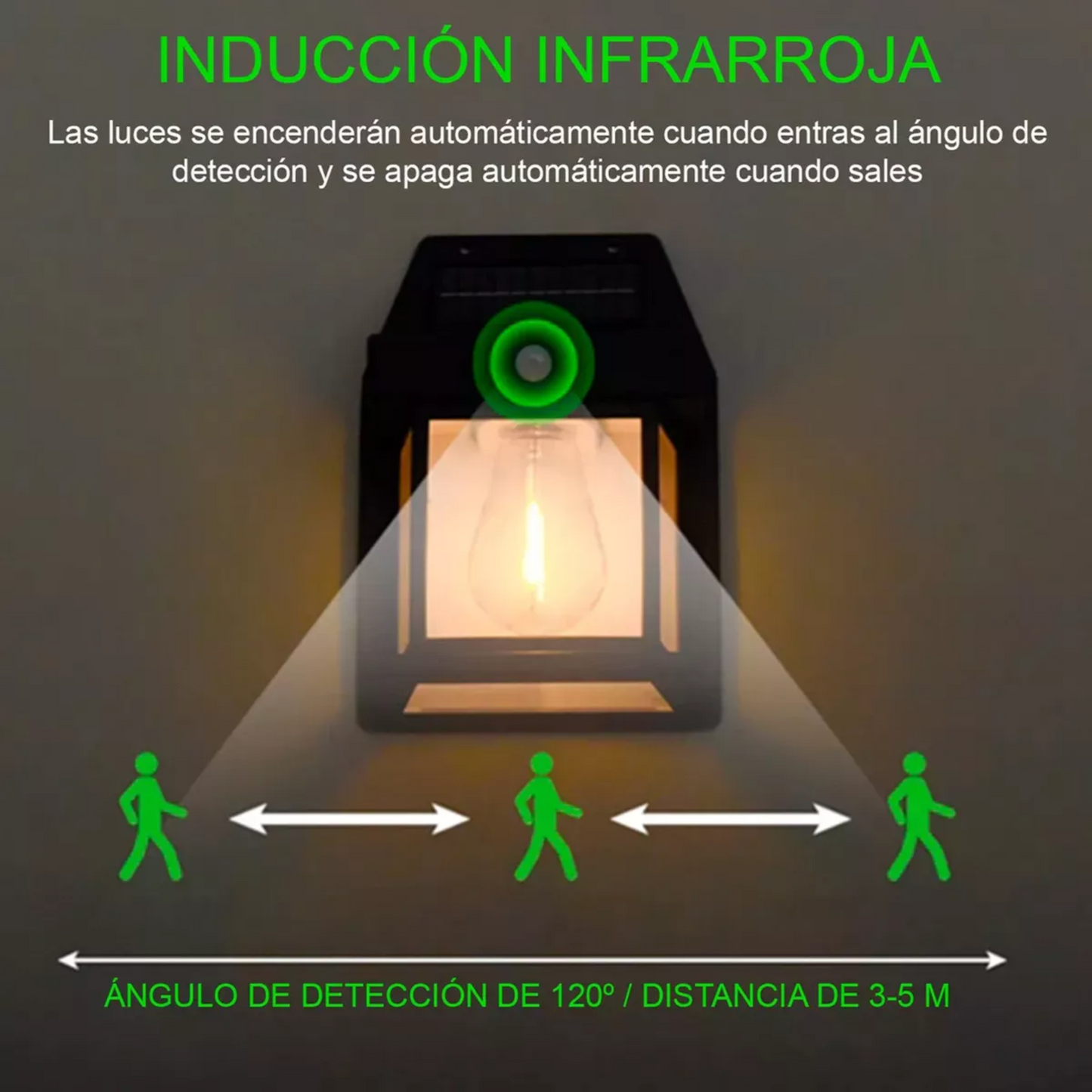 Lámpara Led Solar Exterior Sensor
